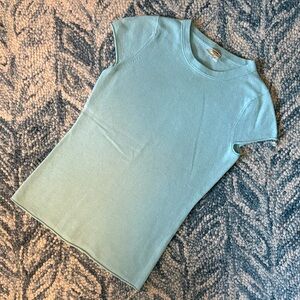 J. Crew Soft Aqua Cashmere Short Sleeve Tee
